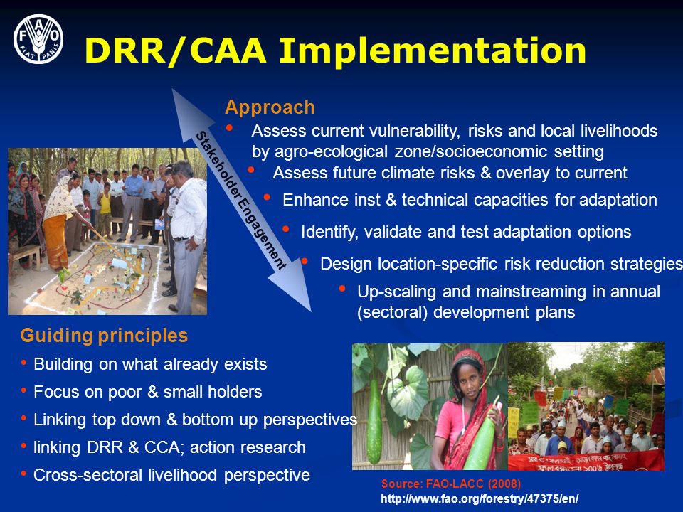 DRR/CAA Implementation Stakeholder Engagement