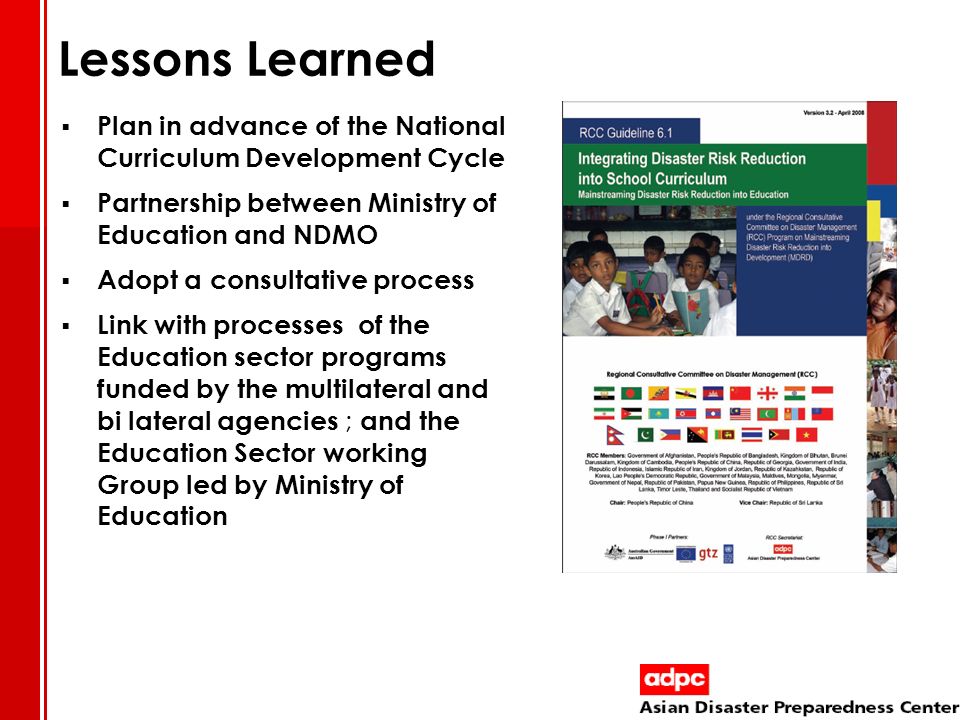 Lessons Learned Plan in advance of the National Curriculum Development Cycle. Partnership between Ministry of Education and NDMO.