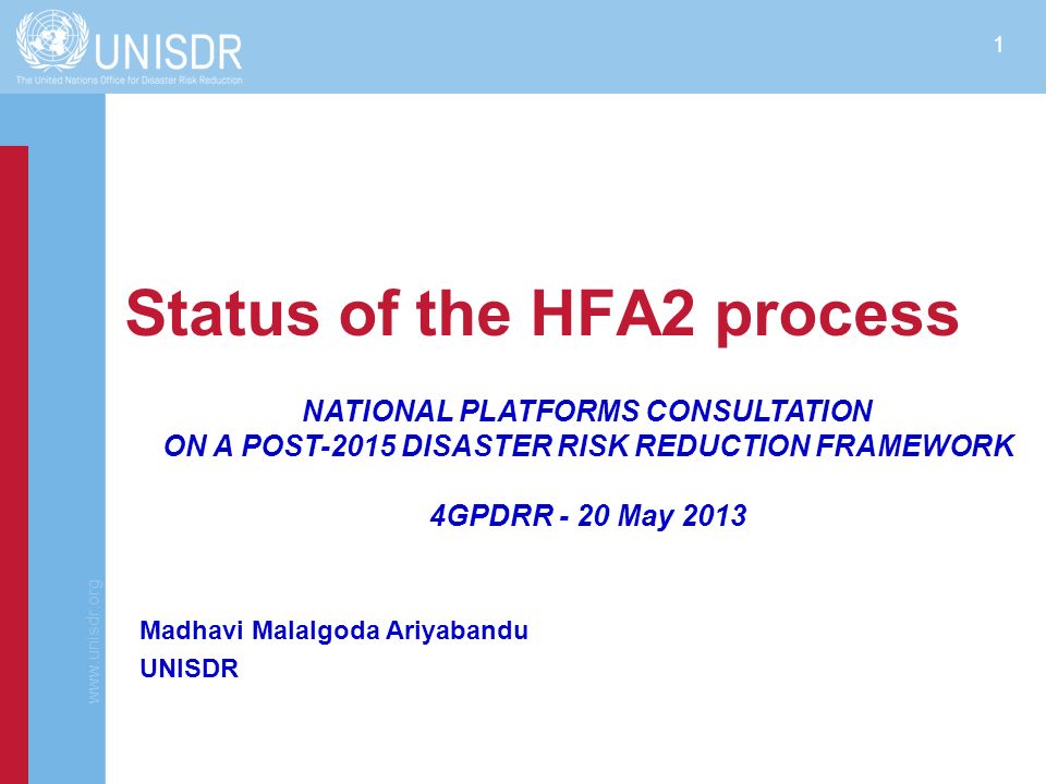 Status of the HFA2 process