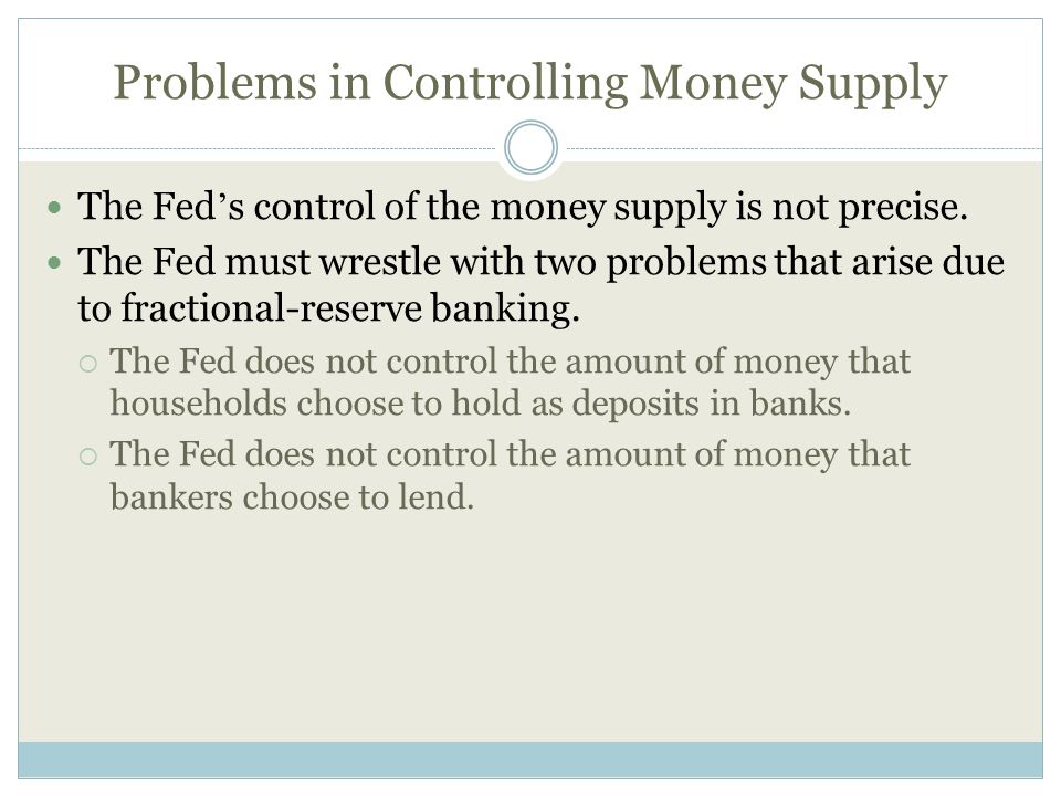Problems in Controlling Money Supply