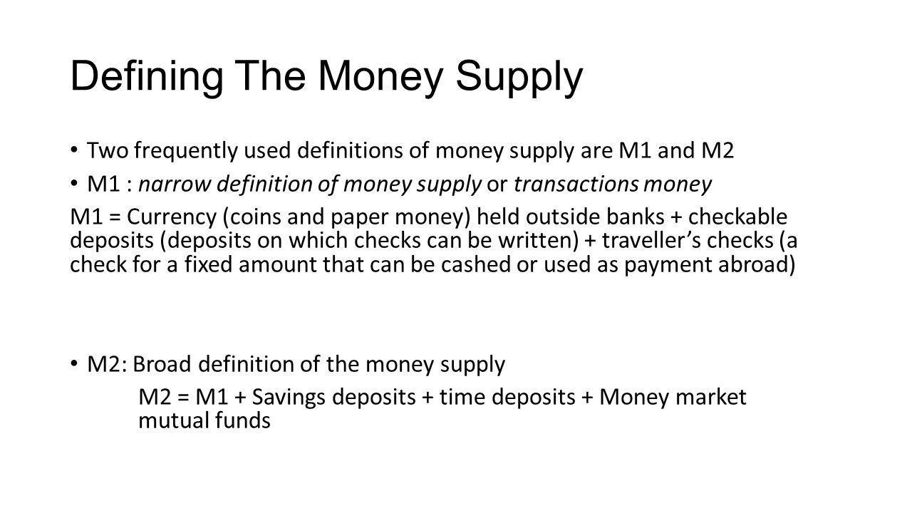 Defining The Money Supply