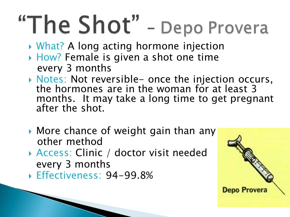 The Shot – Depo Provera