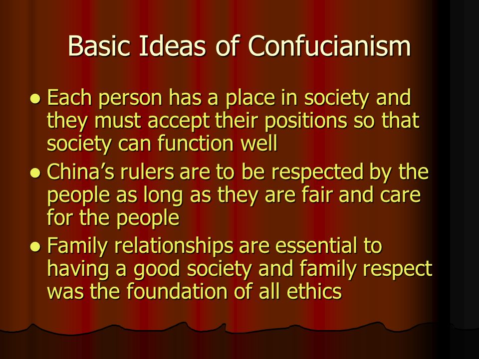 Basic Ideas of Confucianism