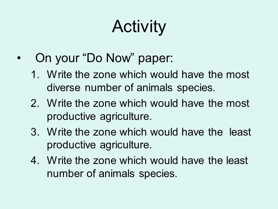 Activity On your Do Now paper: