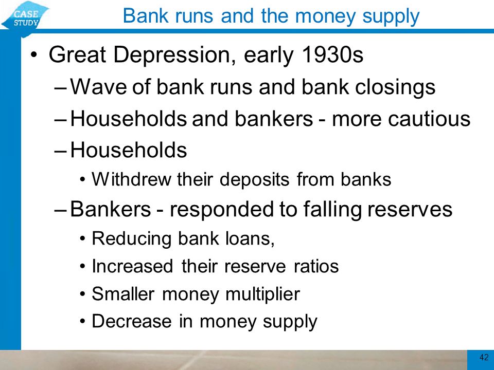 Bank runs and the money supply