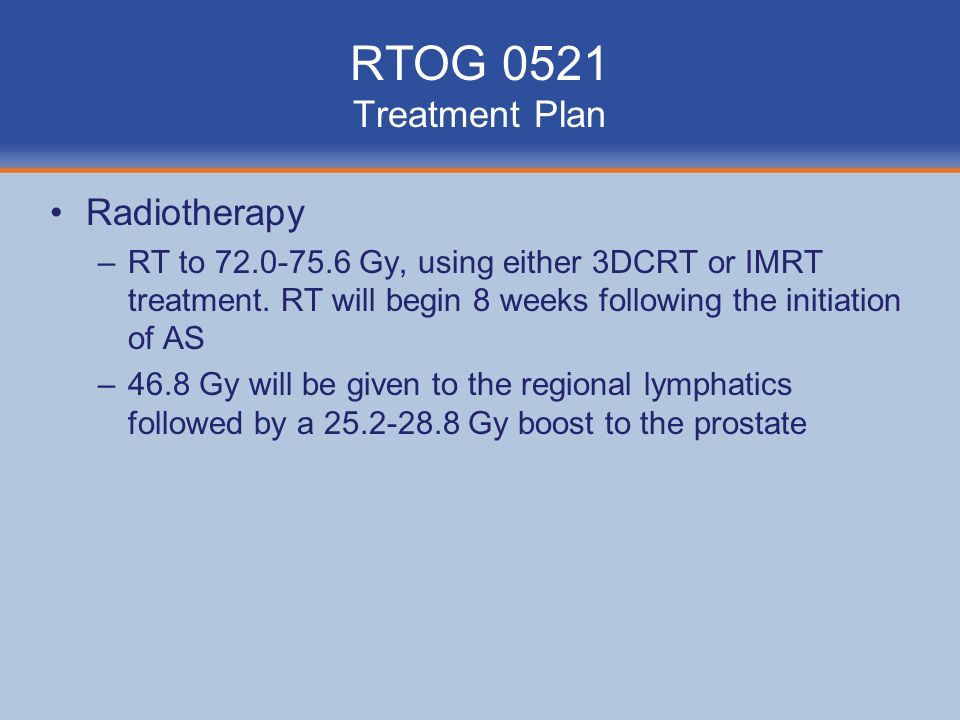 RTOG 0521 Treatment Plan Radiotherapy