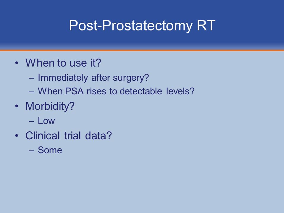 Post-Prostatectomy RT