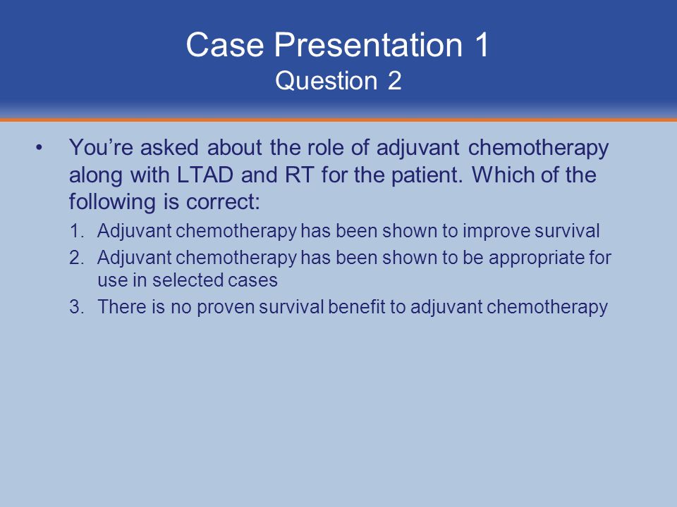 Case Presentation 1 Question 2