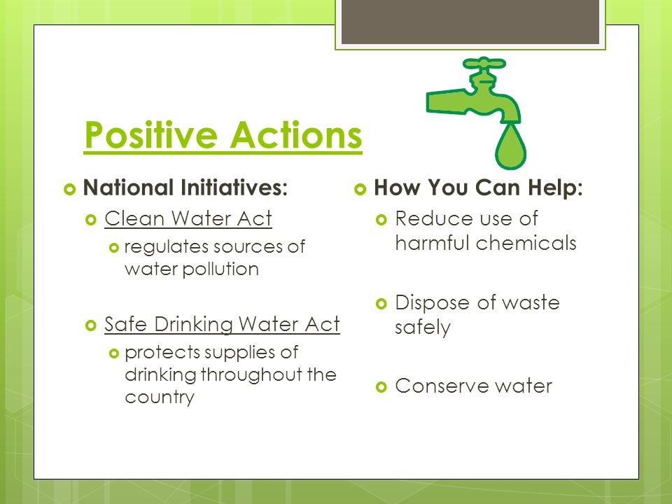 Positive Actions National Initiatives: How You Can Help: