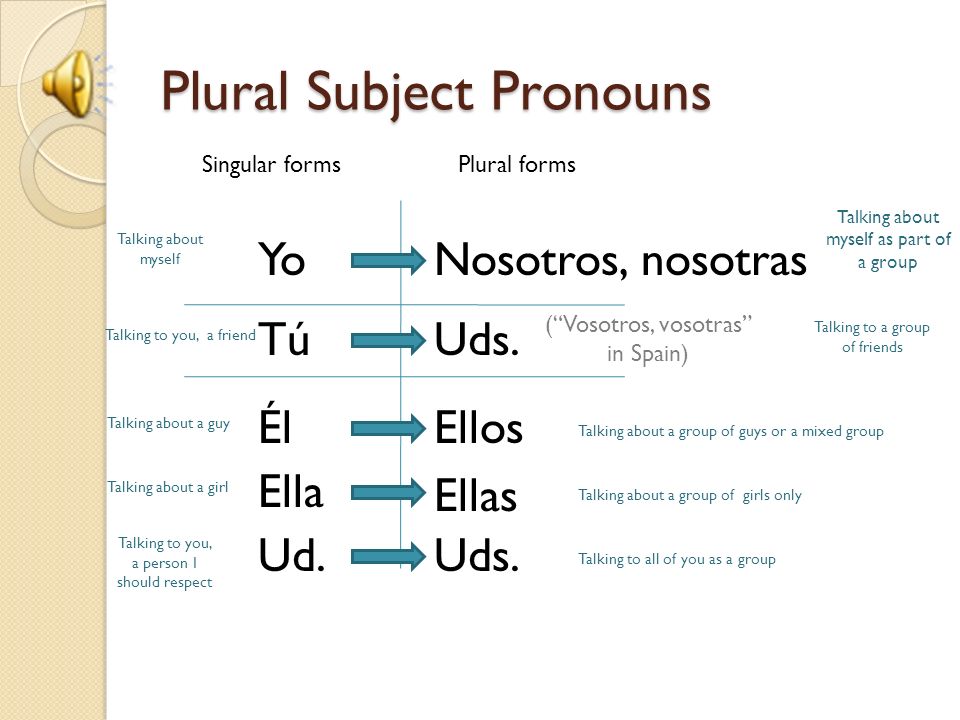 Plural Subject Pronouns