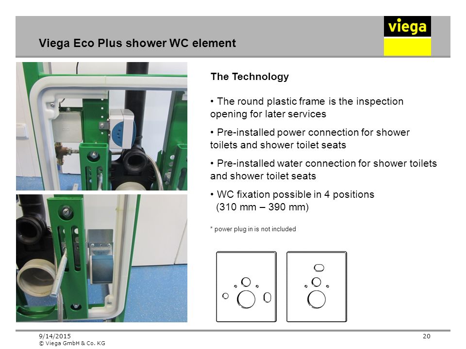 Viega Eco Plus shower WC element