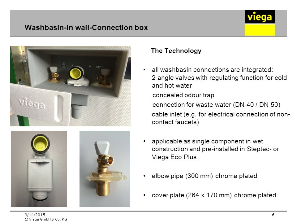 Washbasin-In wall-Connection box