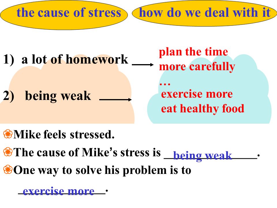 a lot of homework 2) being weak plan the time more carefully …