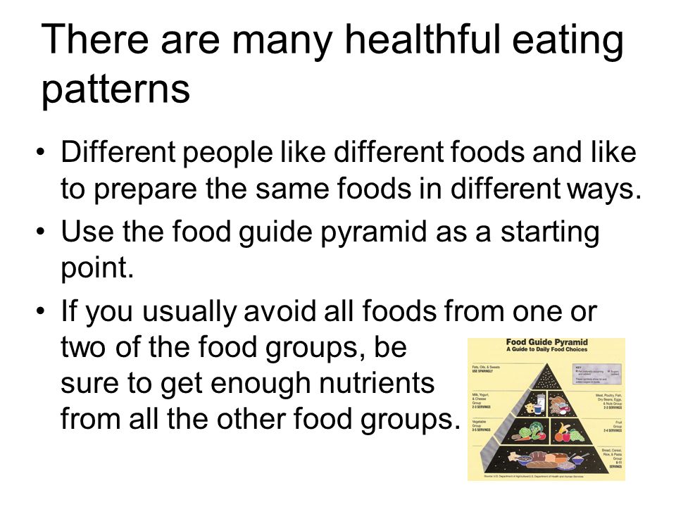 There are many healthful eating patterns