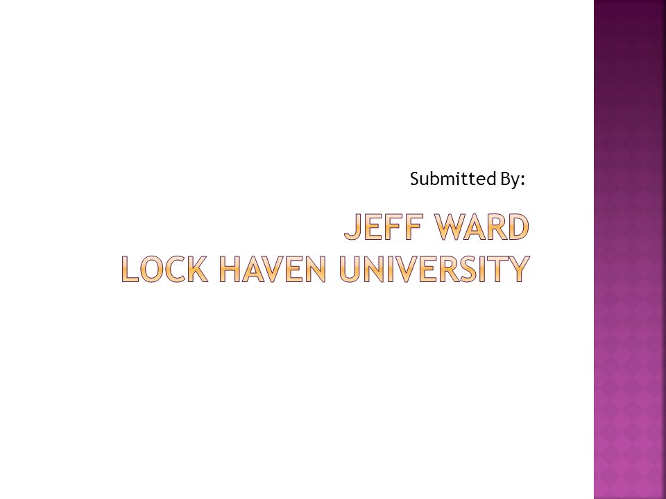 Jeff Ward Lock Haven University