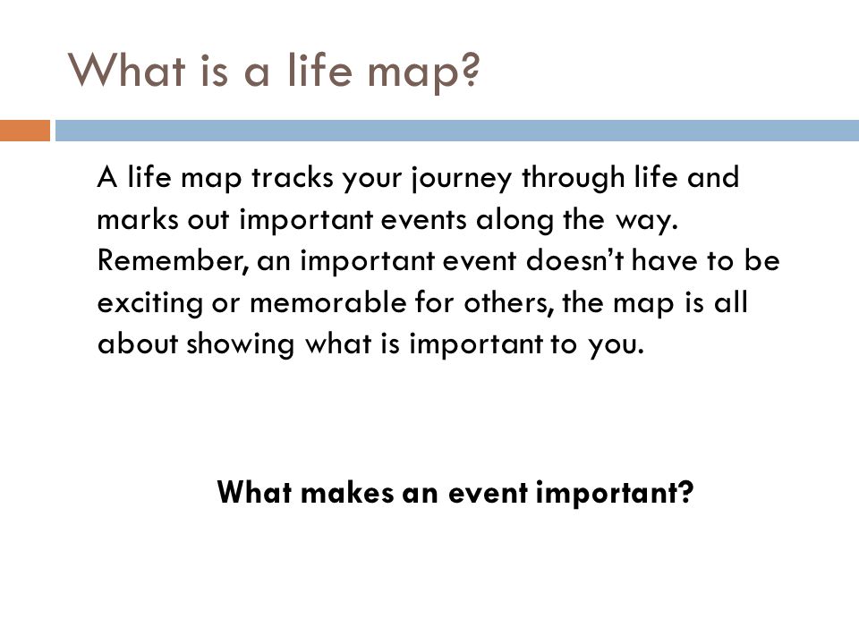 What is a life map