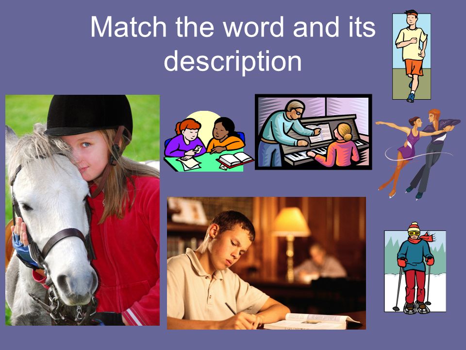 Match the word and its description