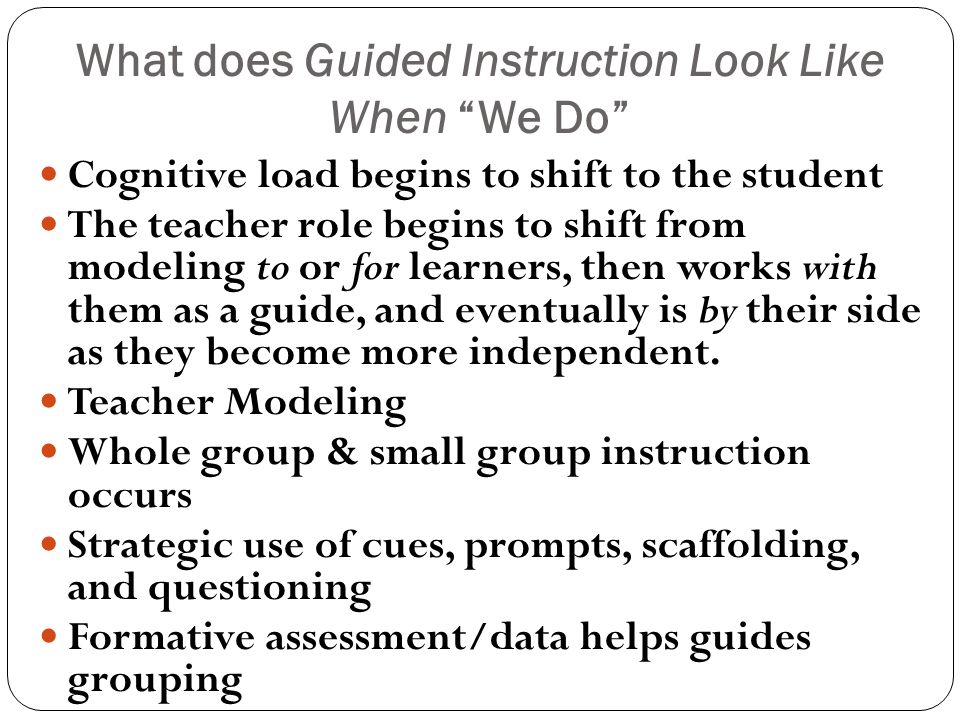 What does Guided Instruction Look Like When We Do