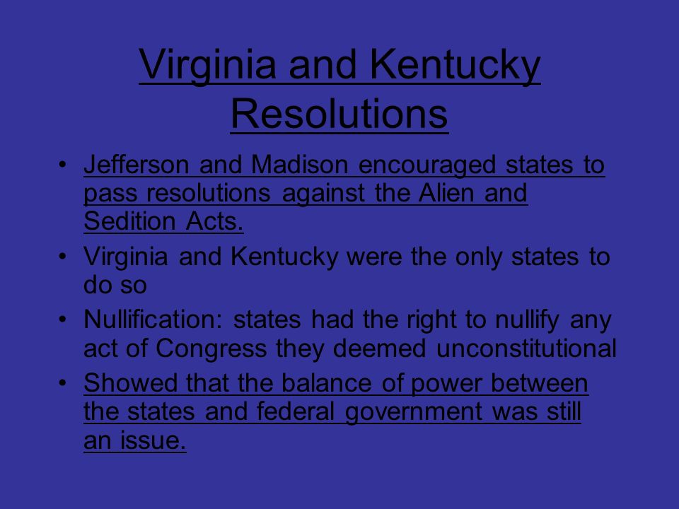 Virginia and Kentucky Resolutions