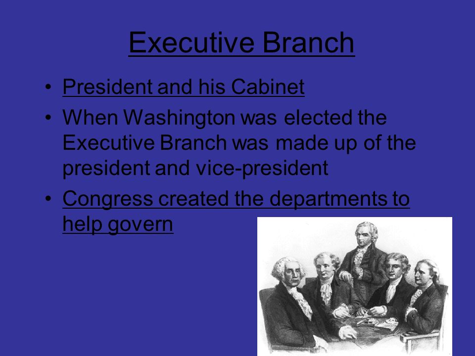 Executive Branch President and his Cabinet