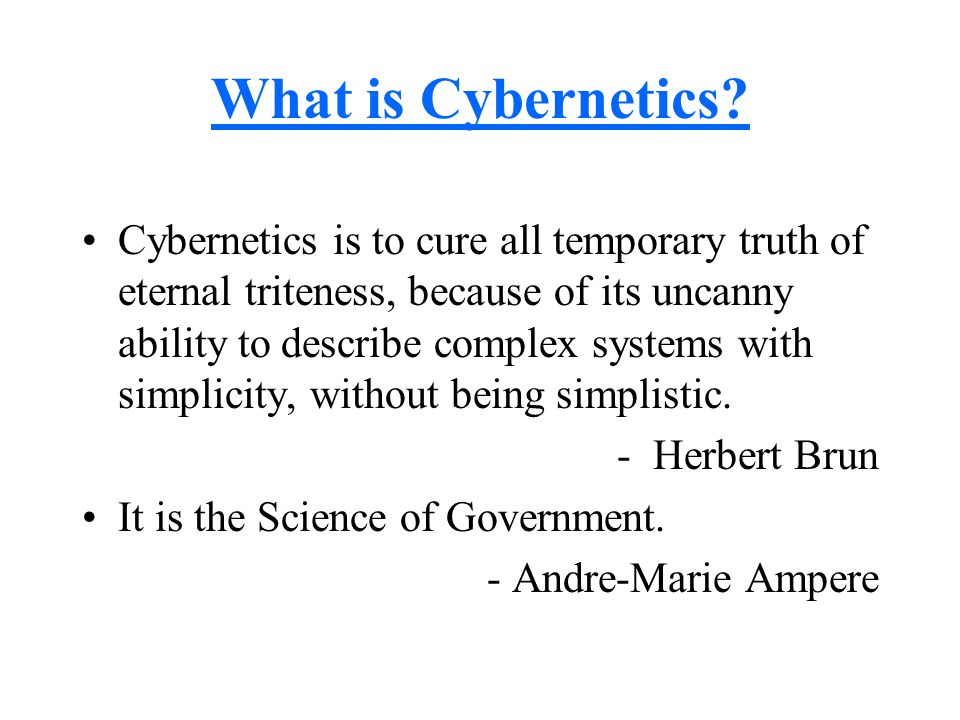 What is Cybernetics