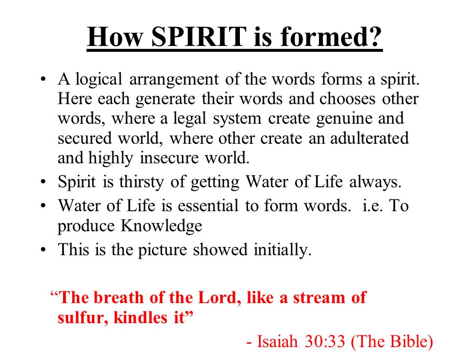 How SPIRIT is formed