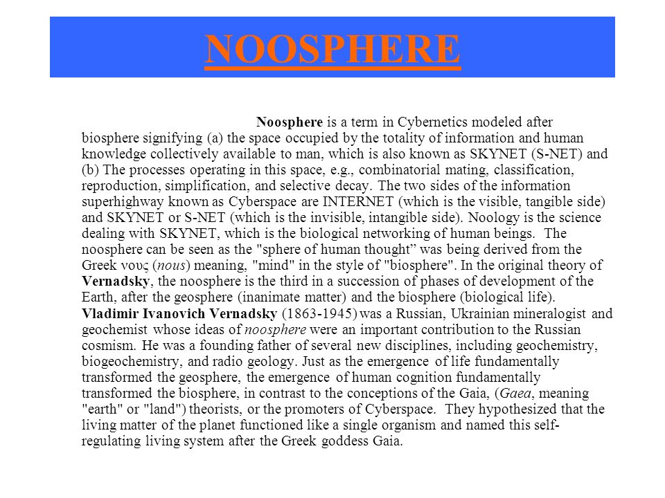 NOOSPHERE