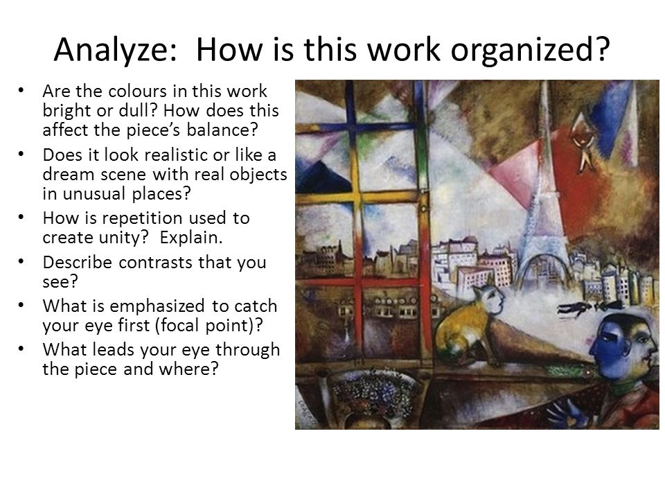 Analyze: How is this work organized
