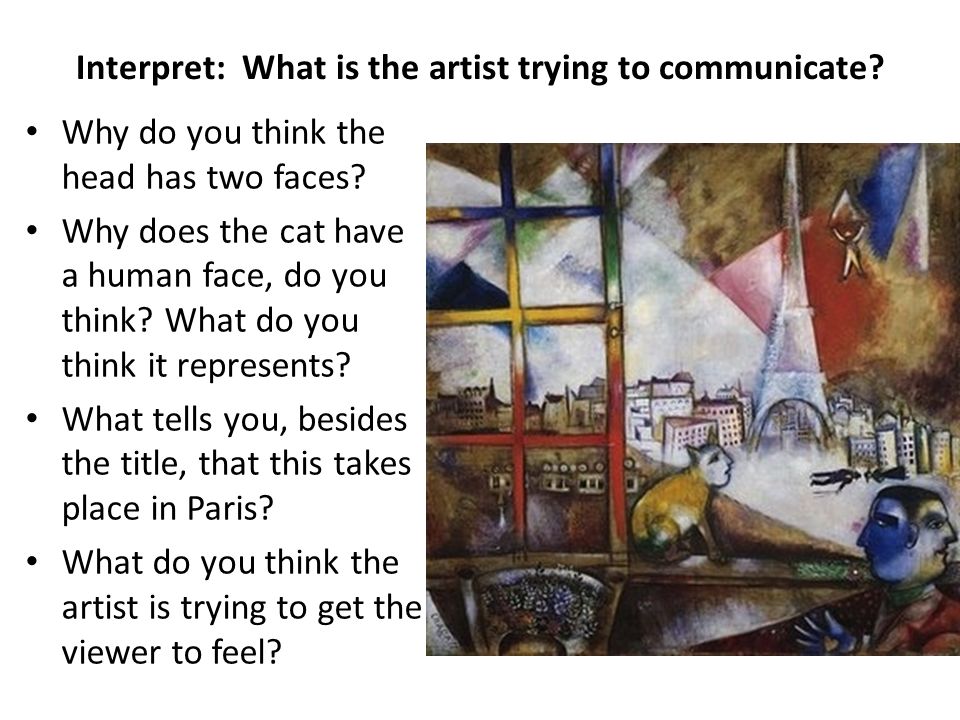 Interpret: What is the artist trying to communicate