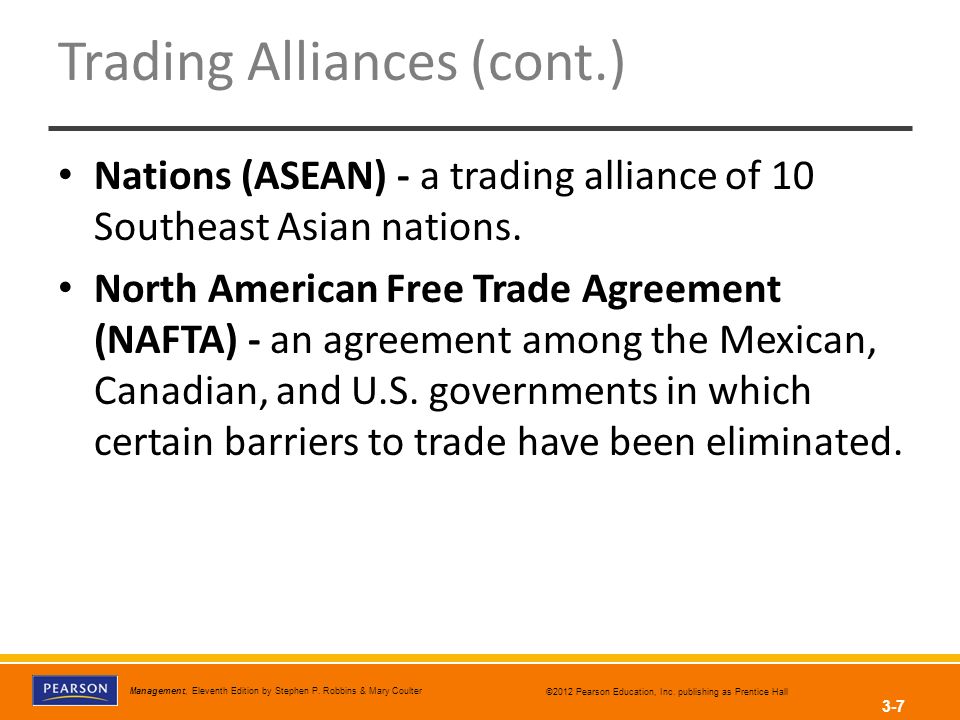 Trading Alliances (cont.)