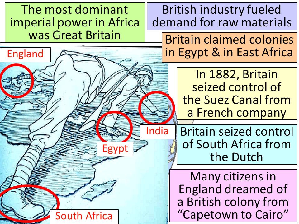 The most dominant imperial power in Africa was Great Britain