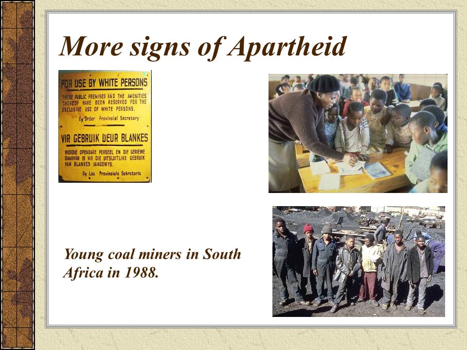 More signs of Apartheid