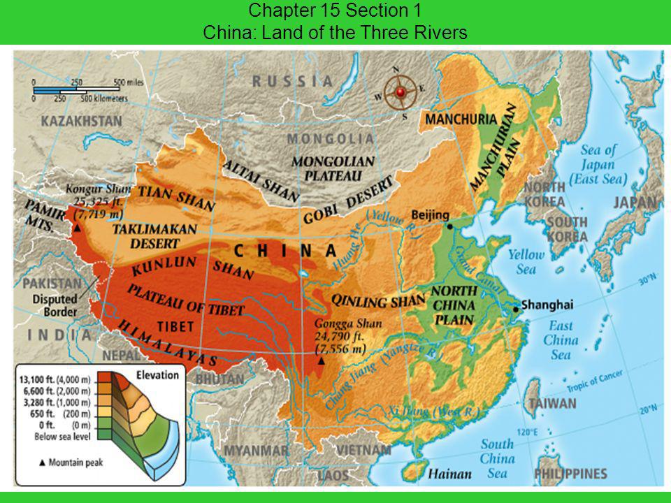 Chapter 15 Section 1 China Land Of The Three Rivers Ppt Video