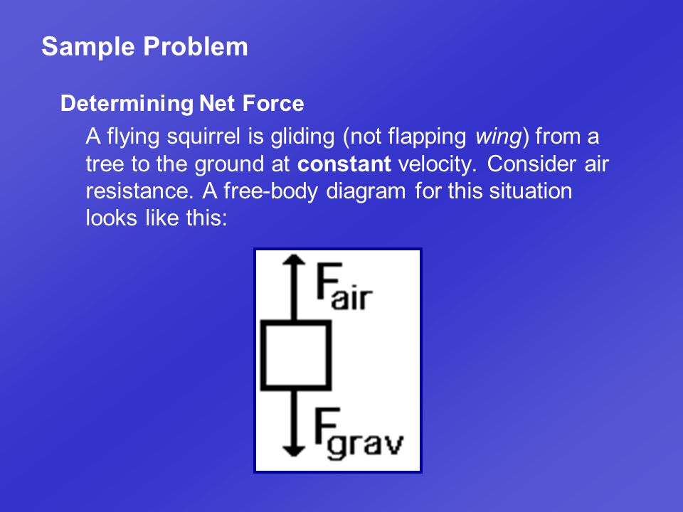Sample Problem Determining Net Force