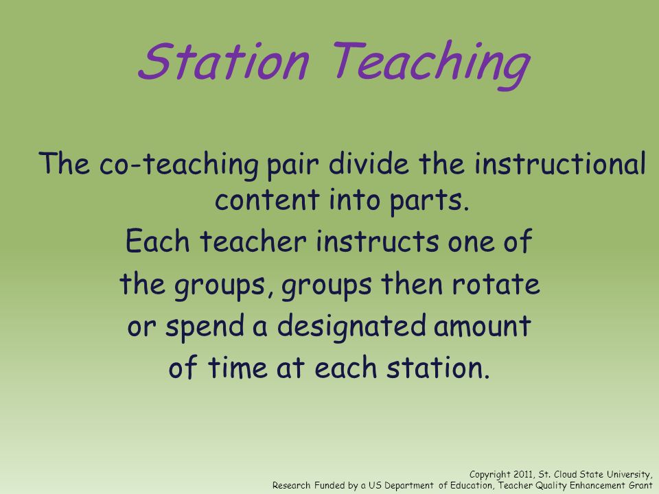 Station Teaching