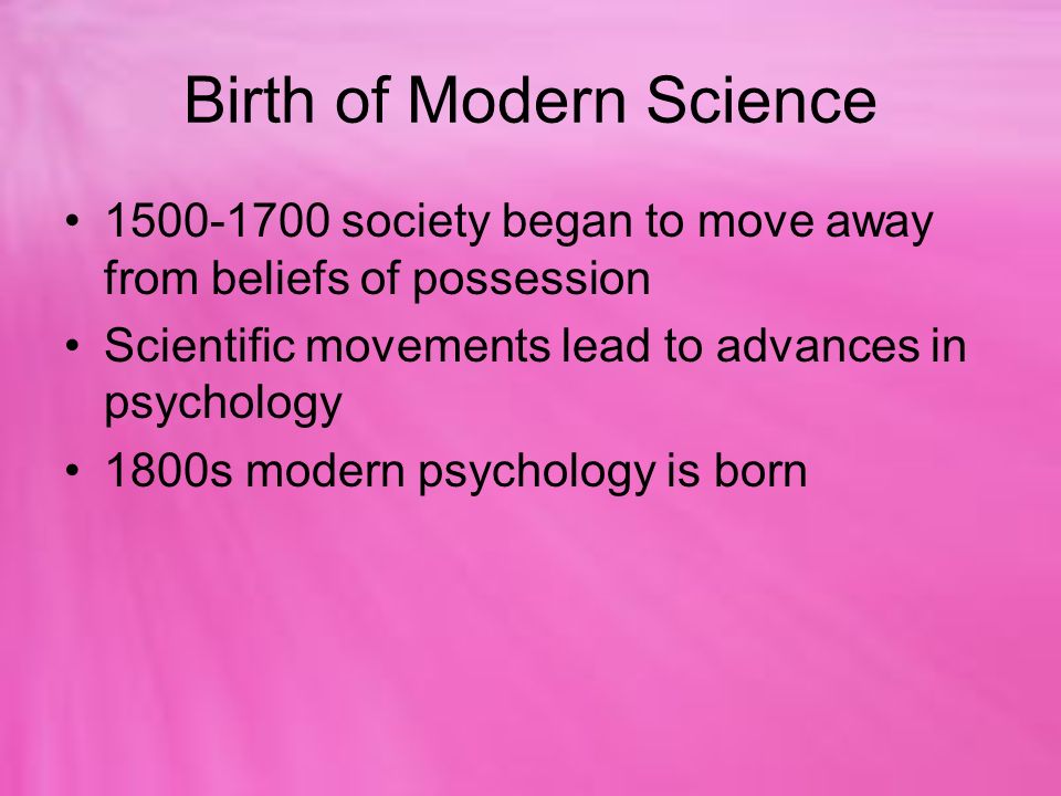 Birth of Modern Science