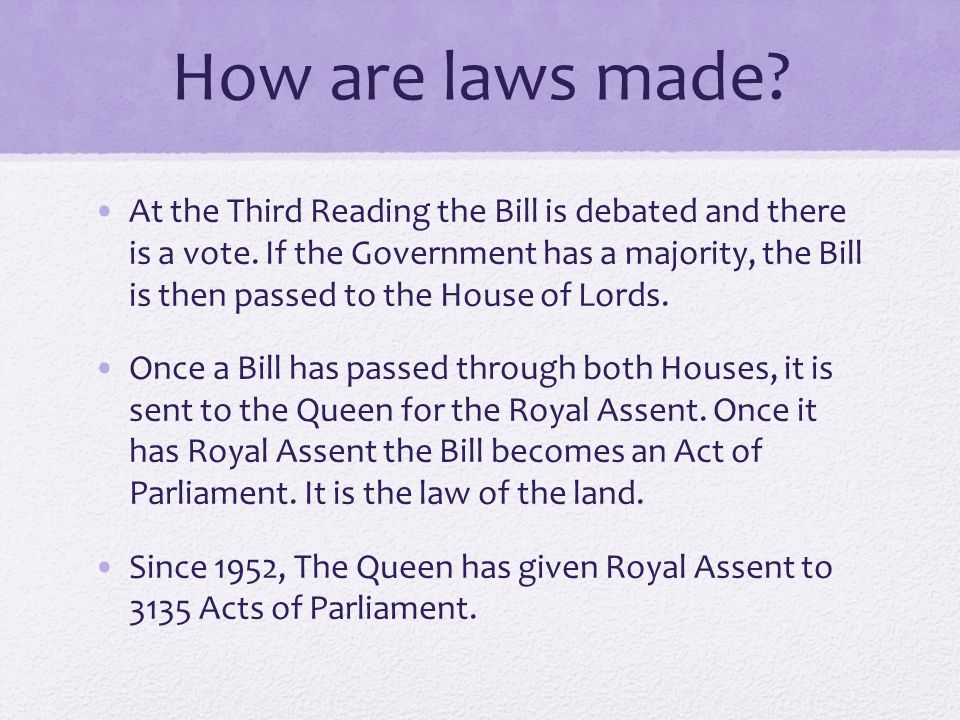 How are laws made