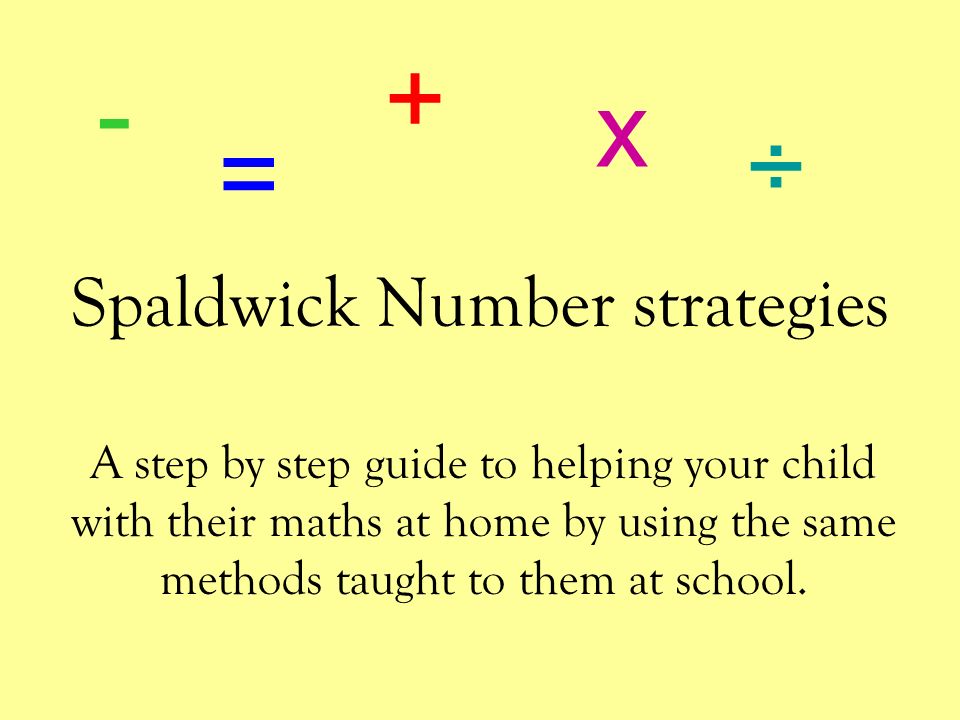 Spaldwick Number strategies
