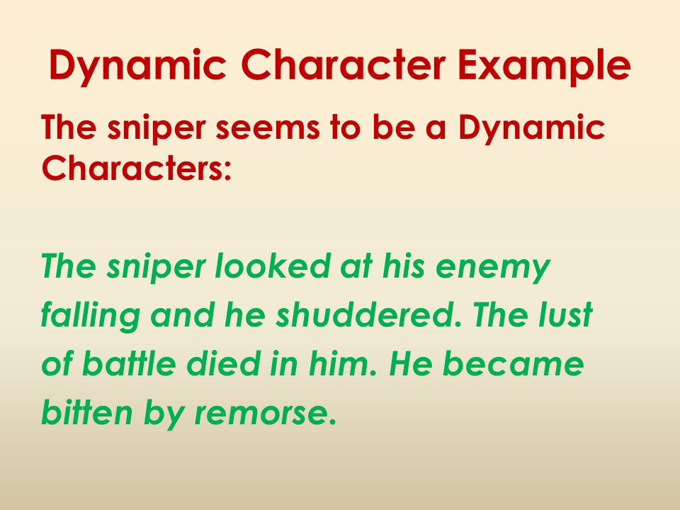 Dynamic Character Example