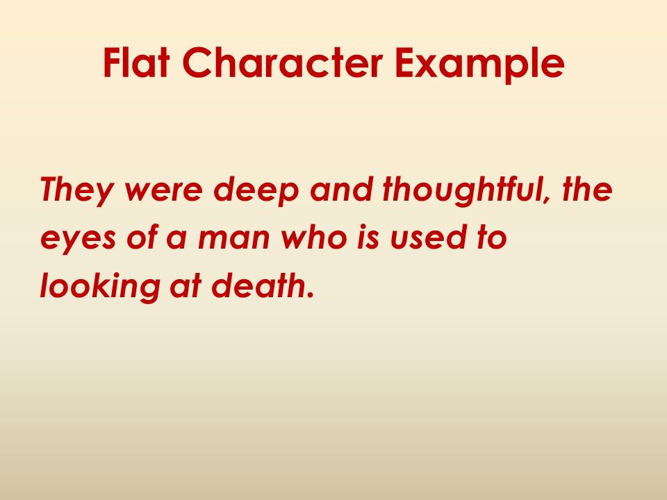 Flat Character Example