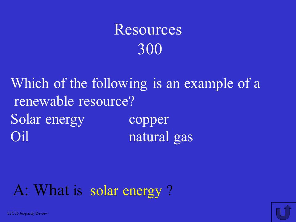 Resources 300 A: What is solar energy