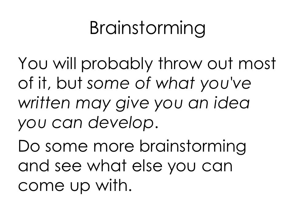 Brainstorming