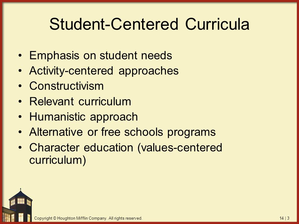 Student-Centered Curricula