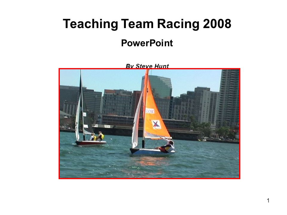 Teaching Team Racing 2008 PowerPoint By Steve Hunt