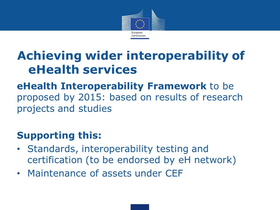 Achieving wider interoperability of eHealth services