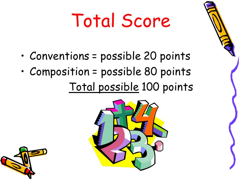 Total Score Conventions = possible 20 points