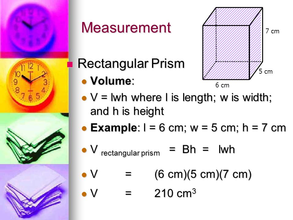 Measurement Rectangular Prism Volume: