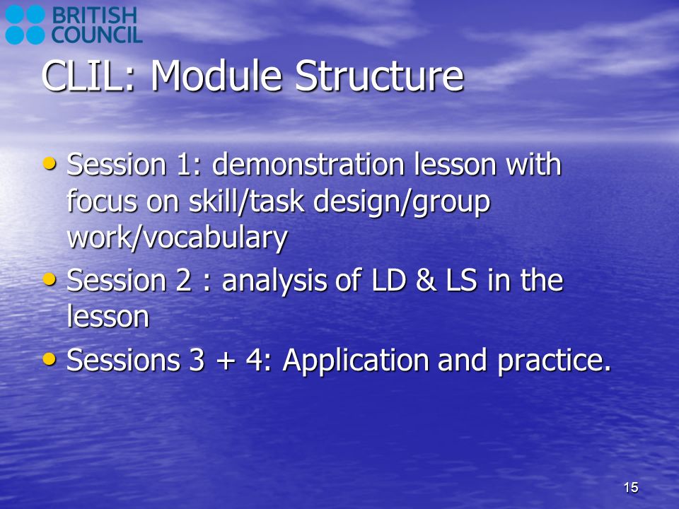 CLIL: Module Structure