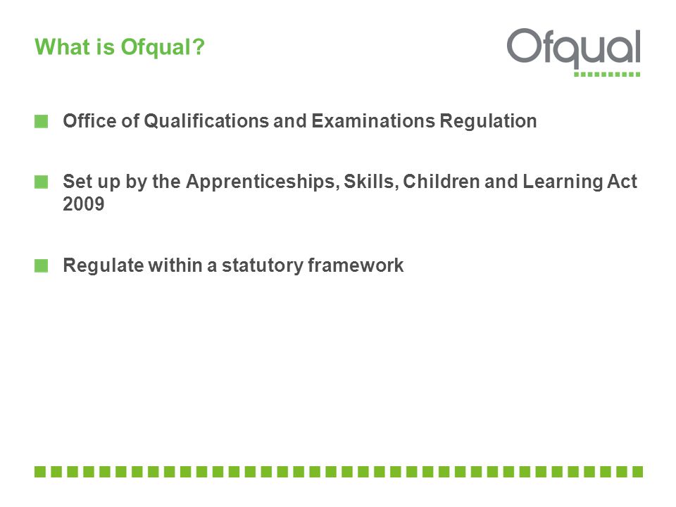 What is Ofqual Office of Qualifications and Examinations Regulation