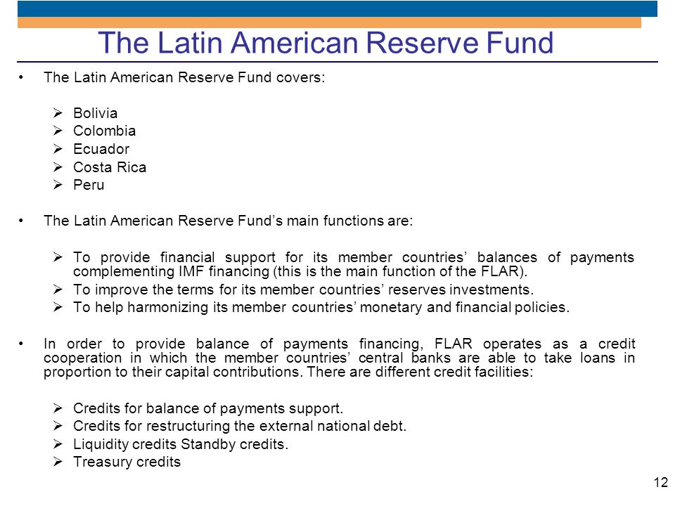 The Latin American Reserve Fund